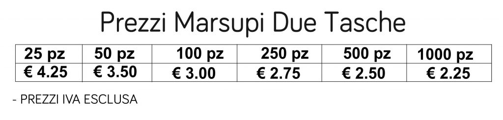 prezzi marsupi due tasche prezzi marsupi due tasche