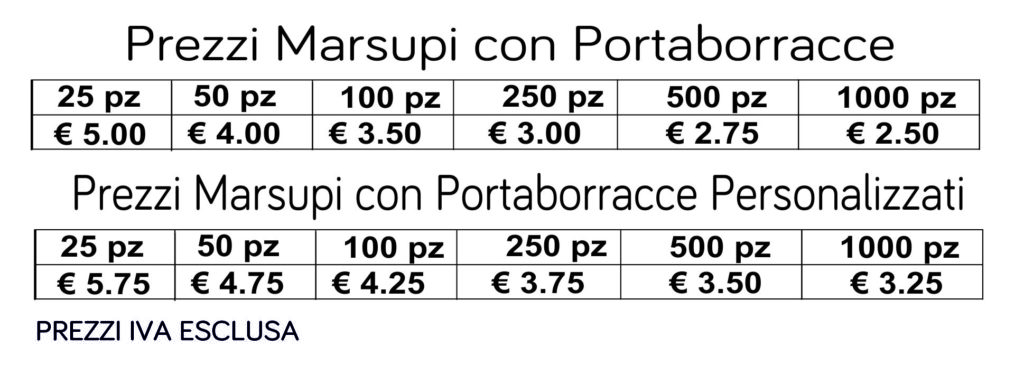 prezzi marsupi con portaborracce prezzi marsupi con portaborracce