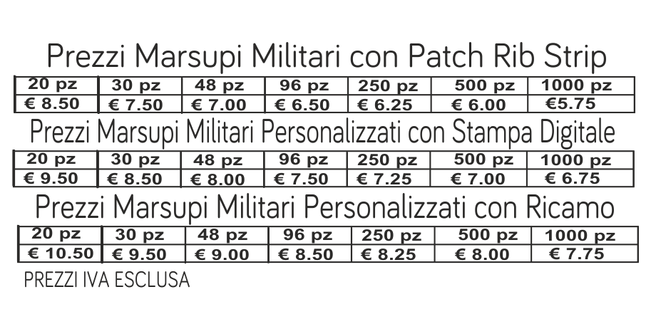 prezzi marsupi militari con patch rib strip prezzi marsupi militari con patch rib strip